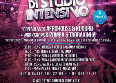 7 Maggio – POMERIGGIO DI STUDIO INTENSIVO KIZOMBA TERRAXINHA  KUDURO E AFROHOUSE