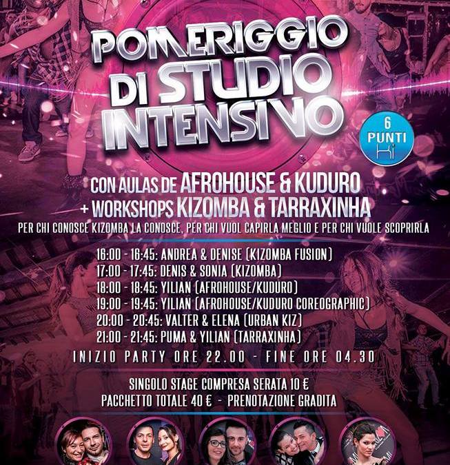 7 Maggio – POMERIGGIO DI STUDIO INTENSIVO KIZOMBA TERRAXINHA KUDURO E AFROHOUSE